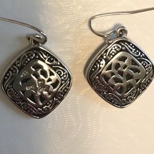 Lia Sophia Silver Tone Celtic Coin earrings